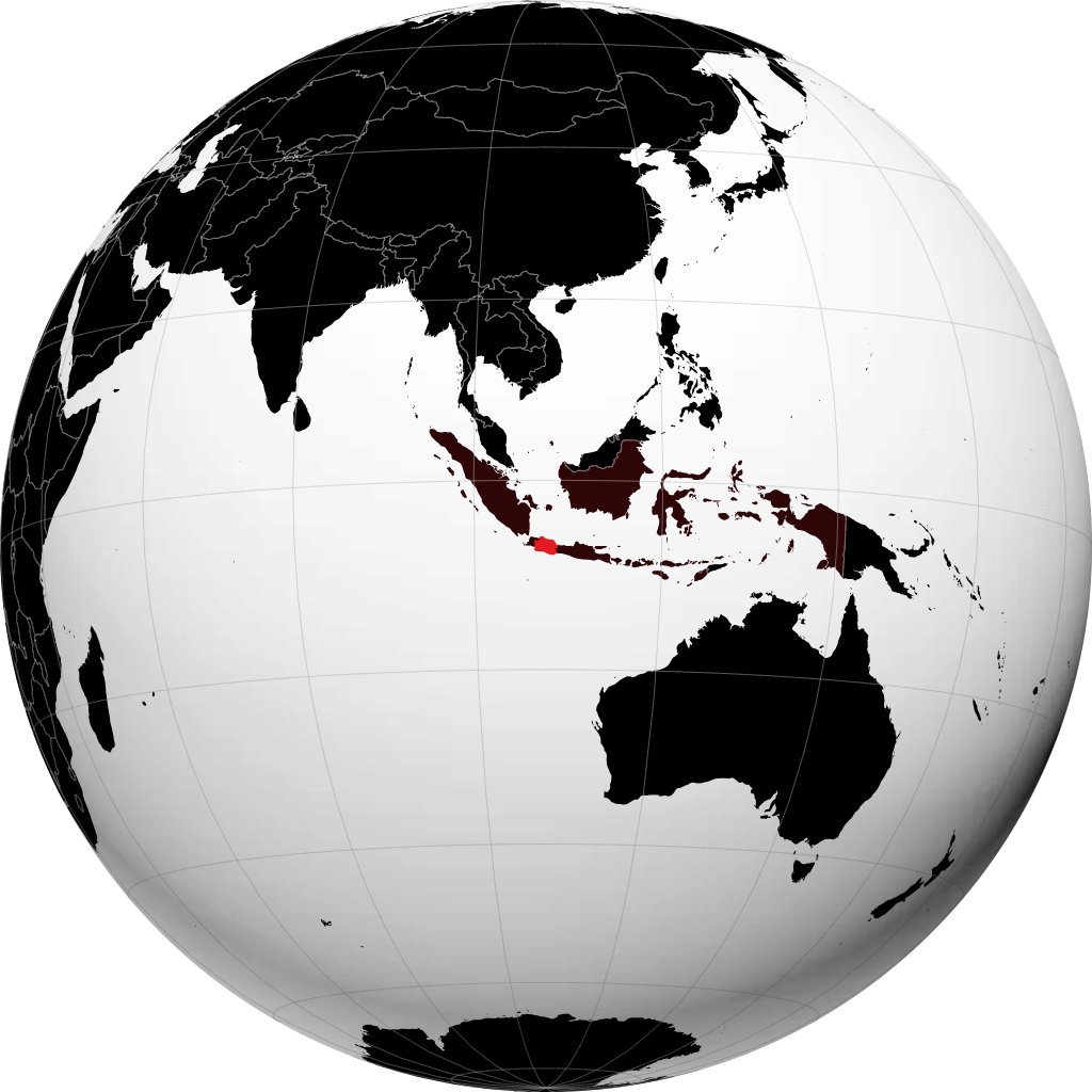 Java occidental sur le globe