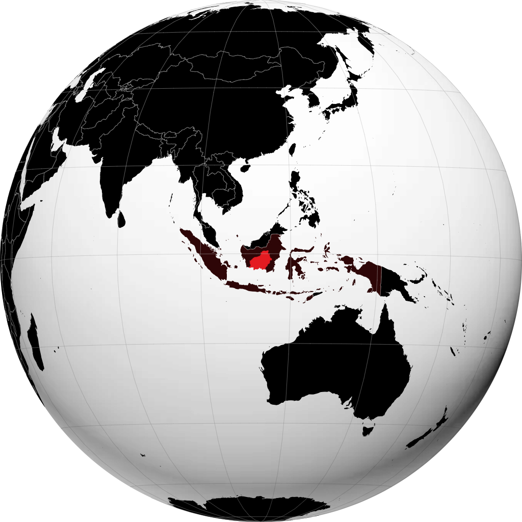 Province du Kalimantan central sur le globe