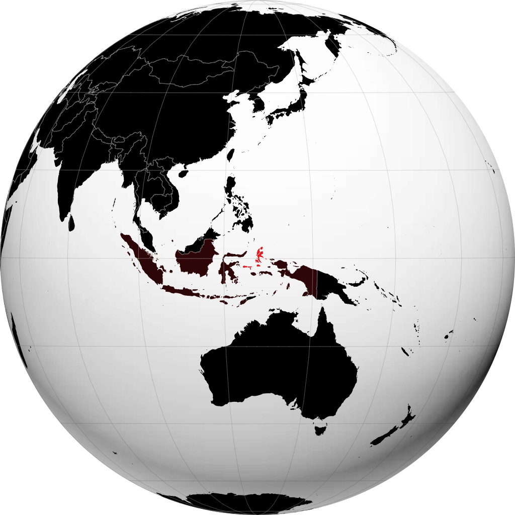 Province de Maluku du Nord sur le globe
