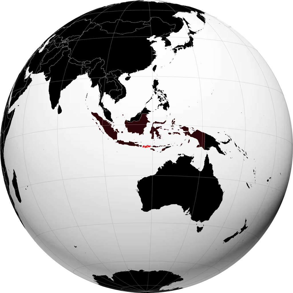 Nusa Tenggara occidental sur le globe