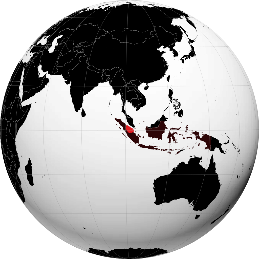 Province de Riau sur le globe