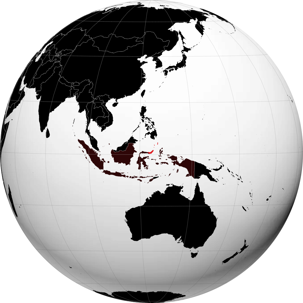 Sulawesi du Nord sur le globe