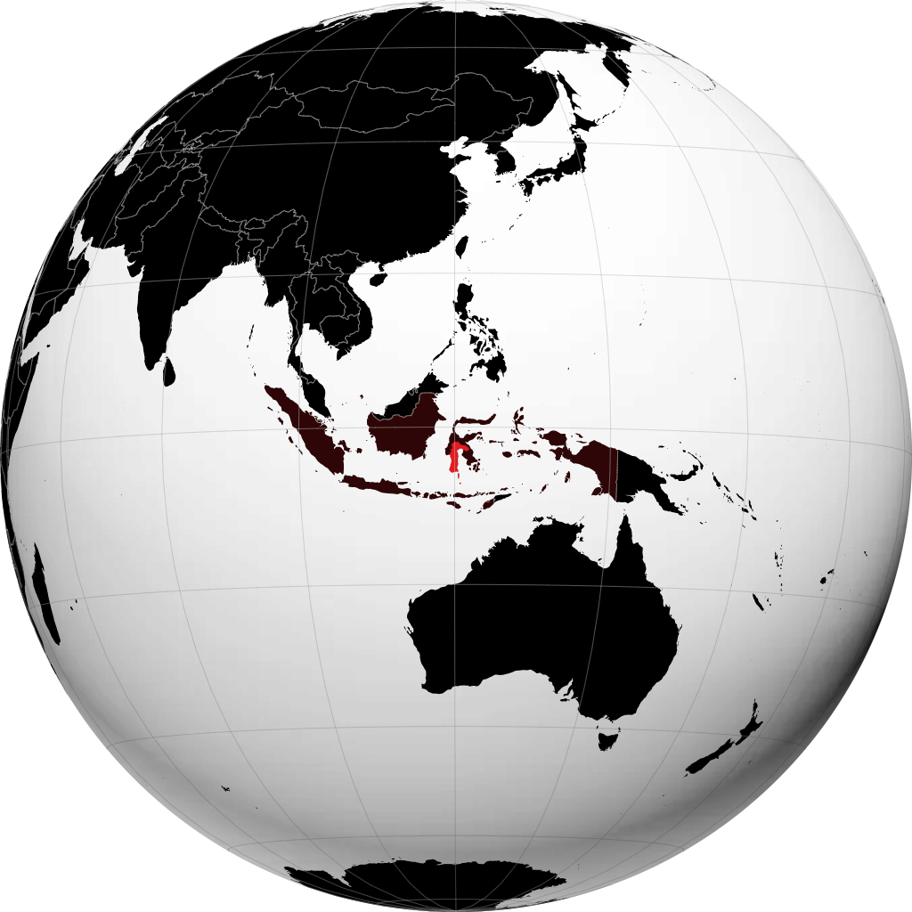 Sulawesi du Sud sur le globe