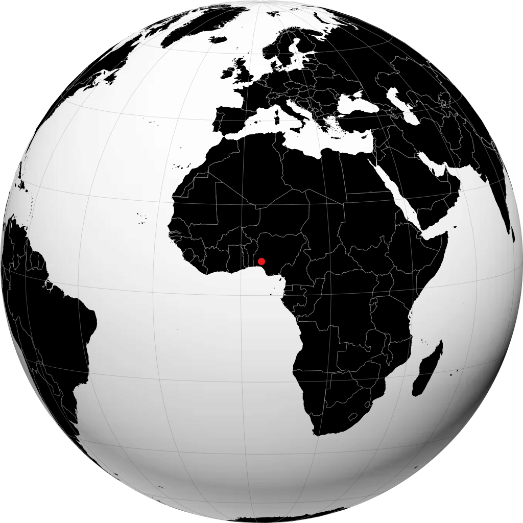 Ife sur le globe