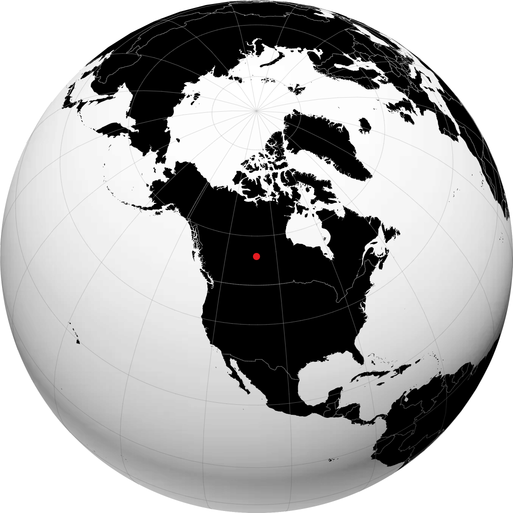 Île-à-la-Crosse sur le globe