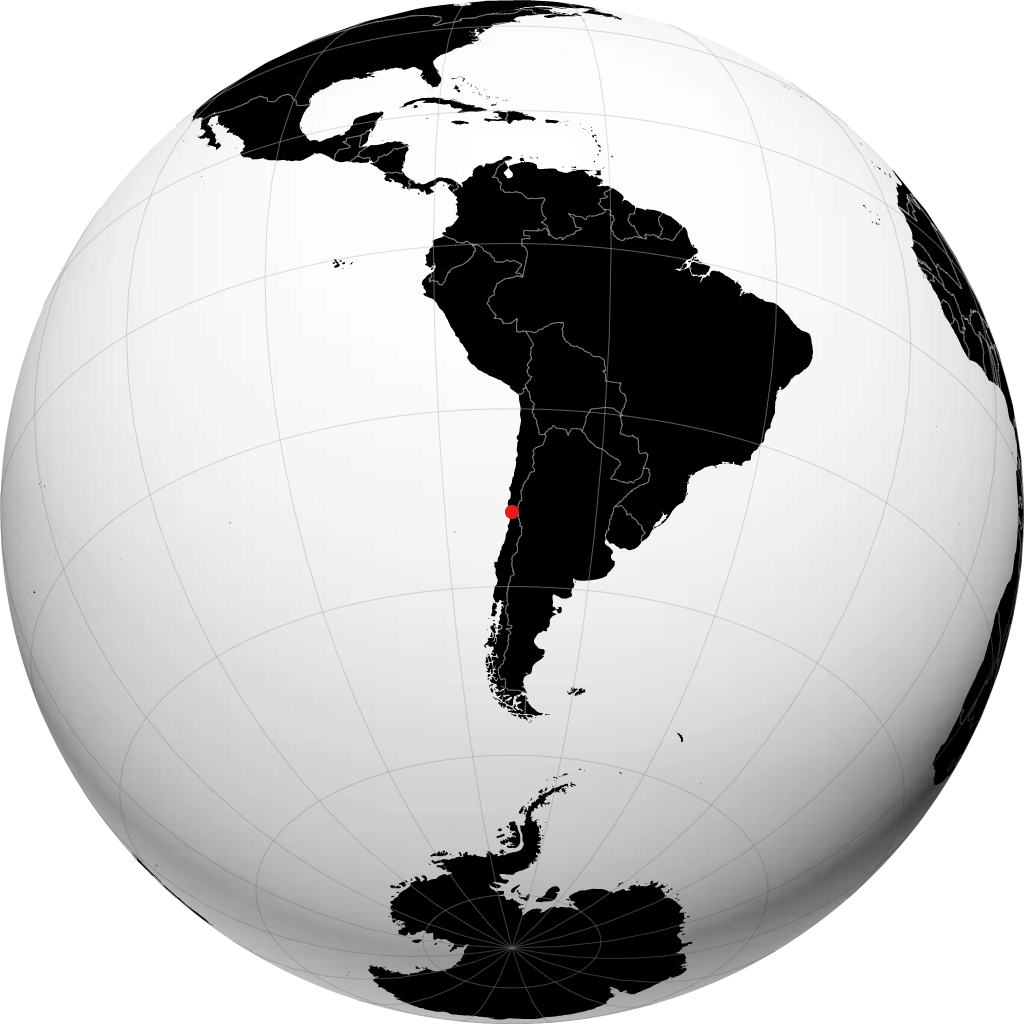 Illapel sur le globe