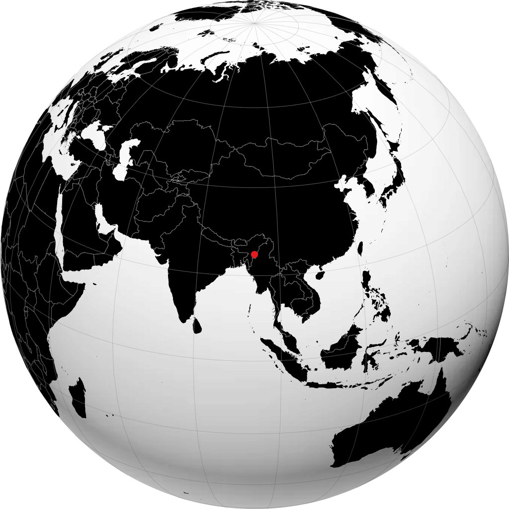 Imphal sur le globe