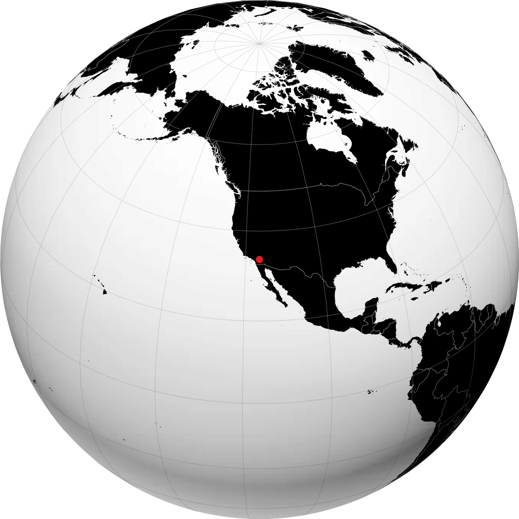 Indio sur le globe