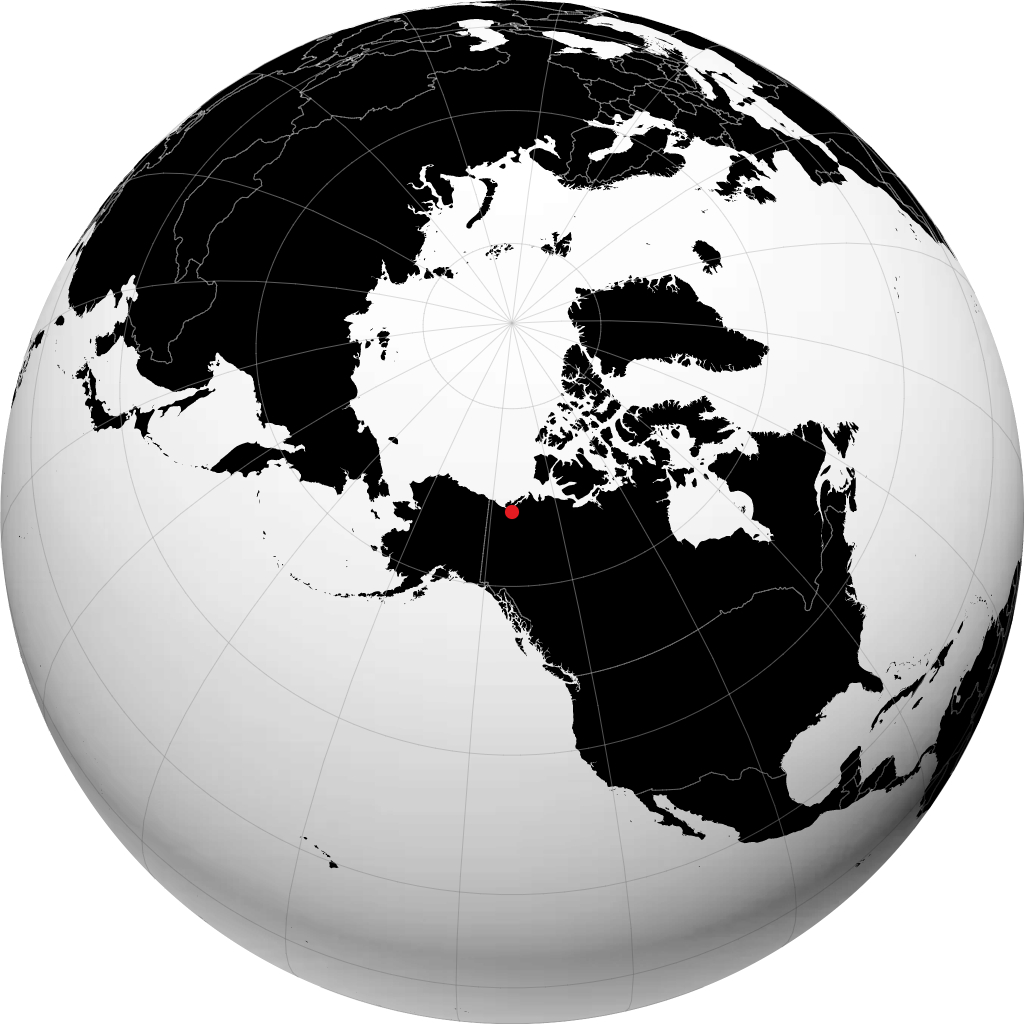 Inuvik sur le globe