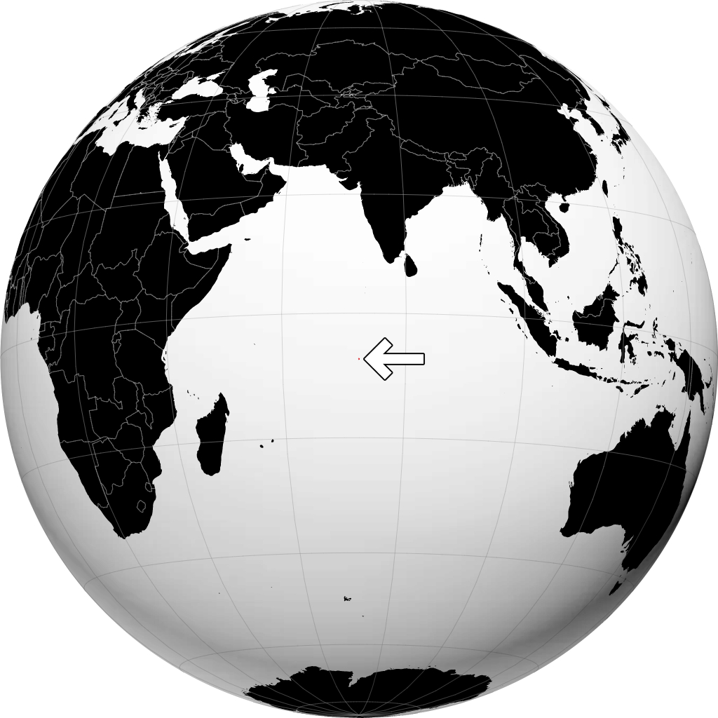 Chagos sur le globe
