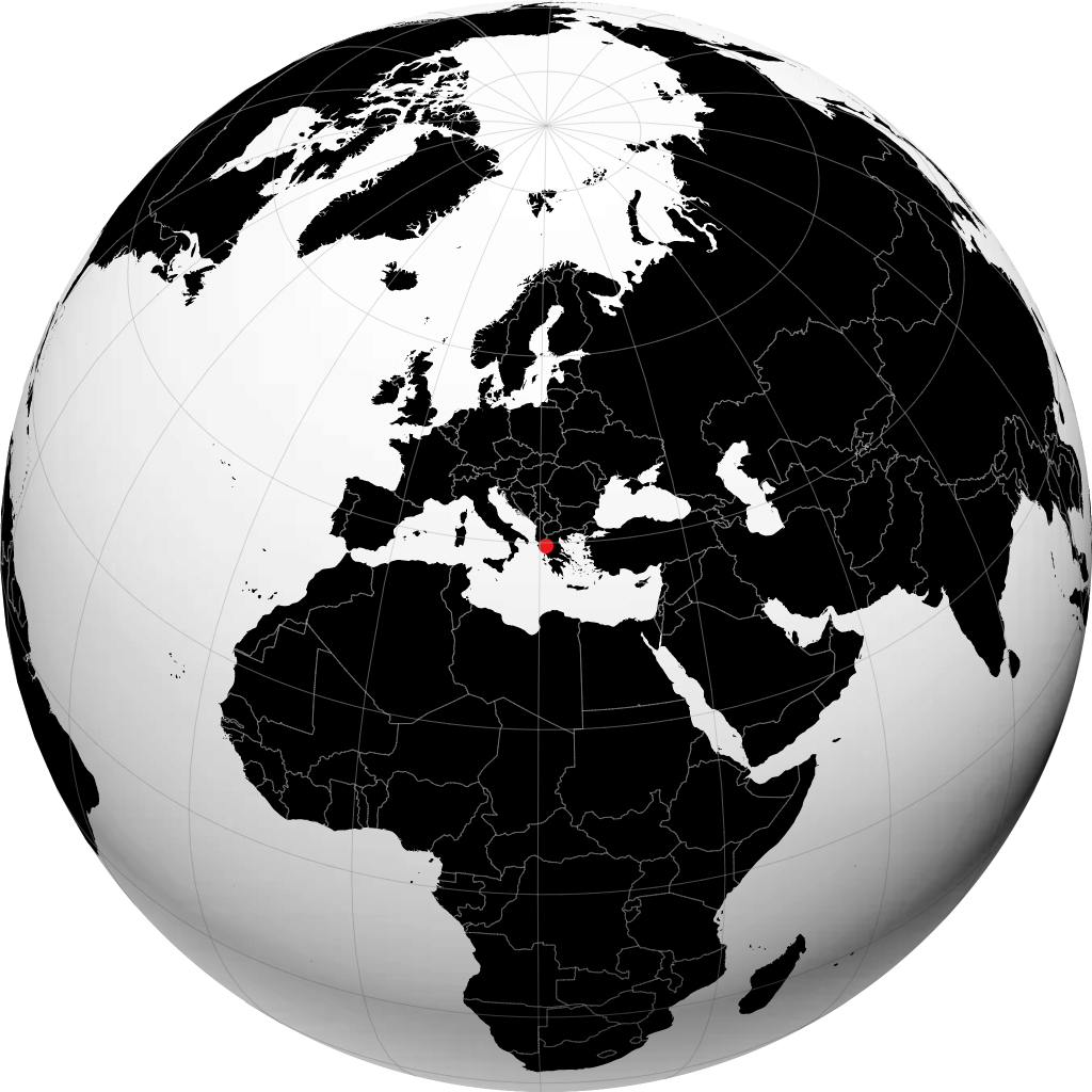Ioánnina sur le globe