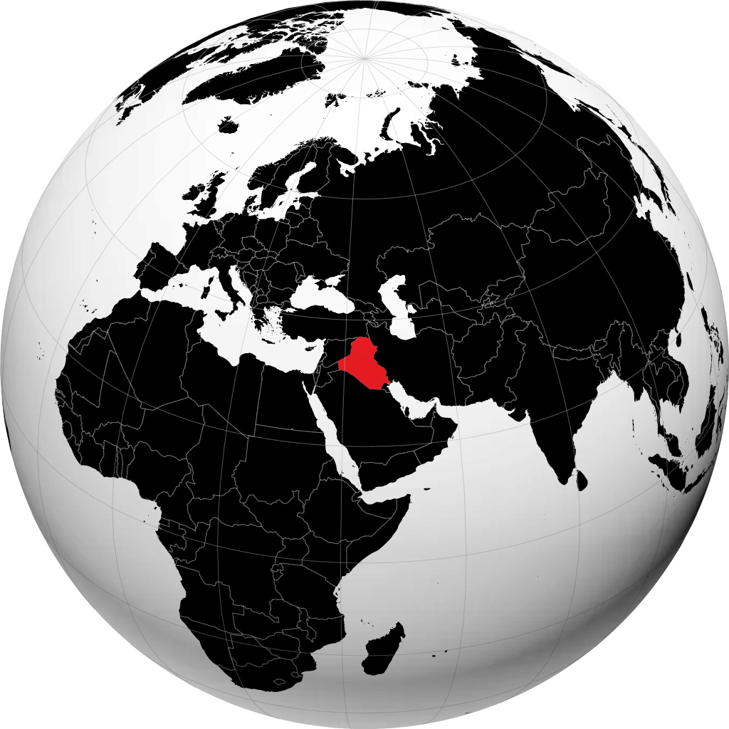 Irak sur le globe