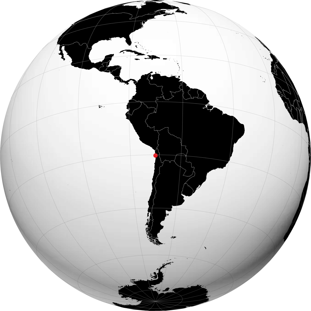 Iquique sur le globe