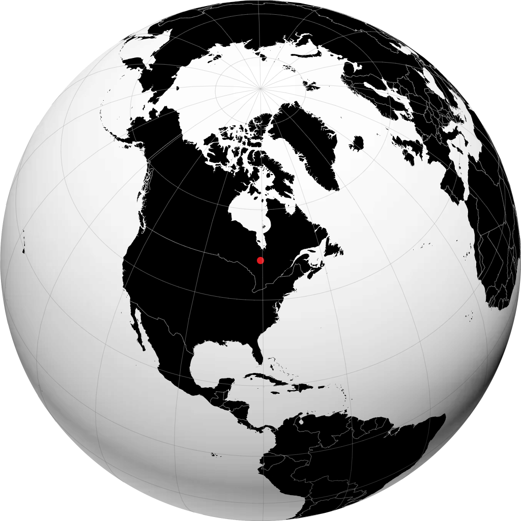 Iroquois Falls sur le globe
