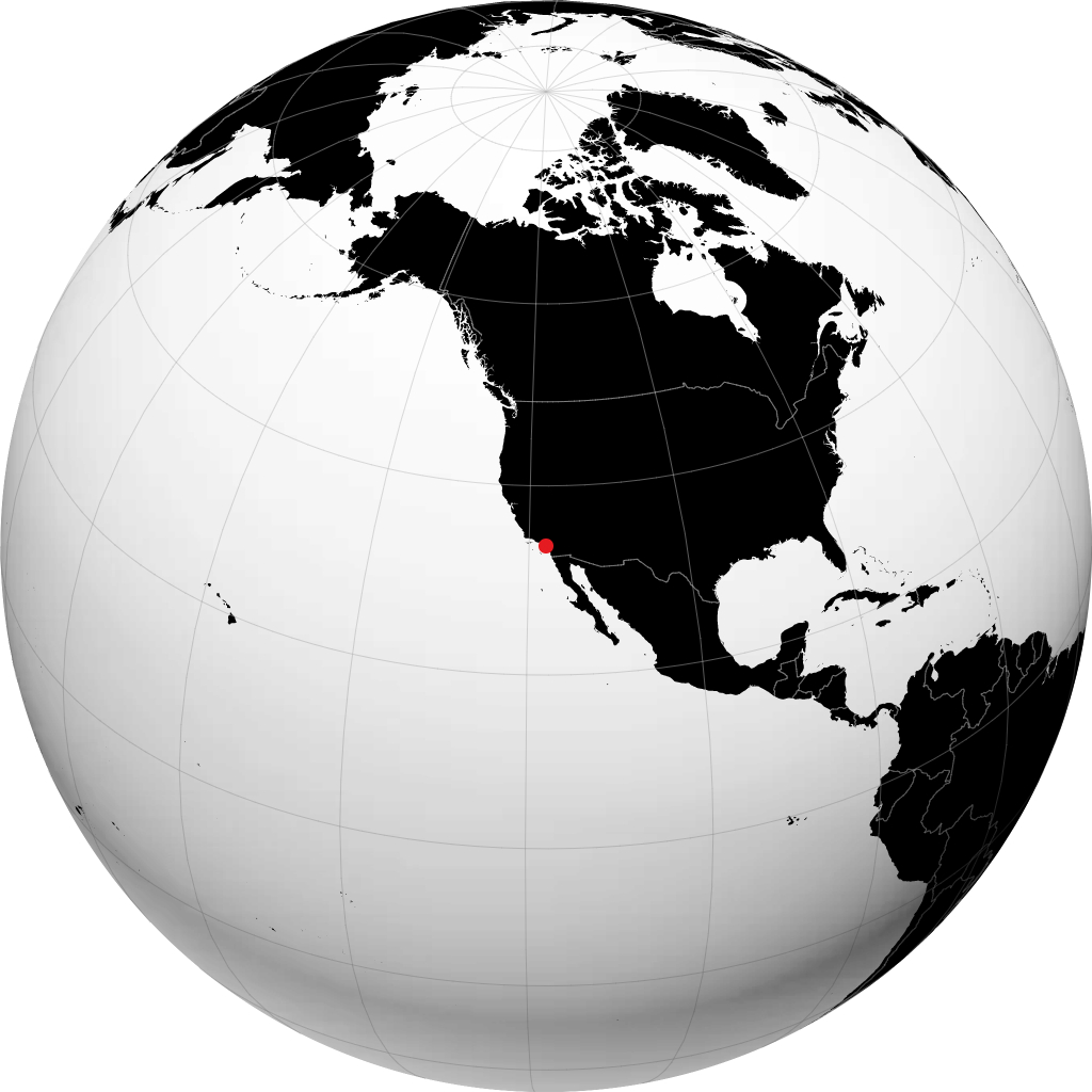 Irvine sur le globe