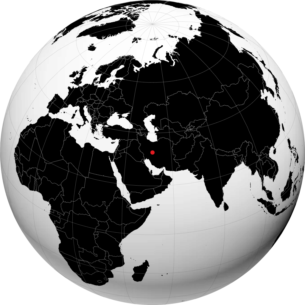 Ispahan sur le globe