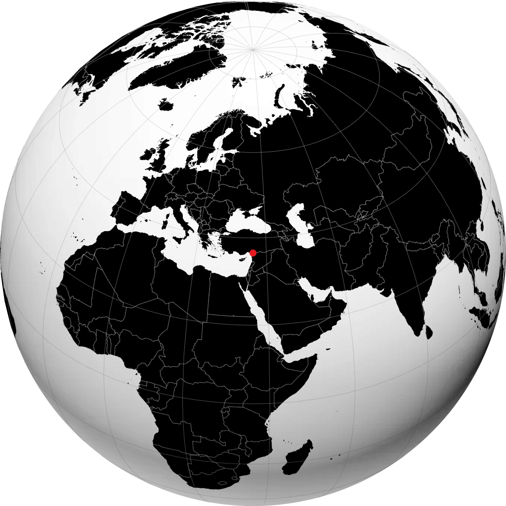 Iskenderun sur le globe