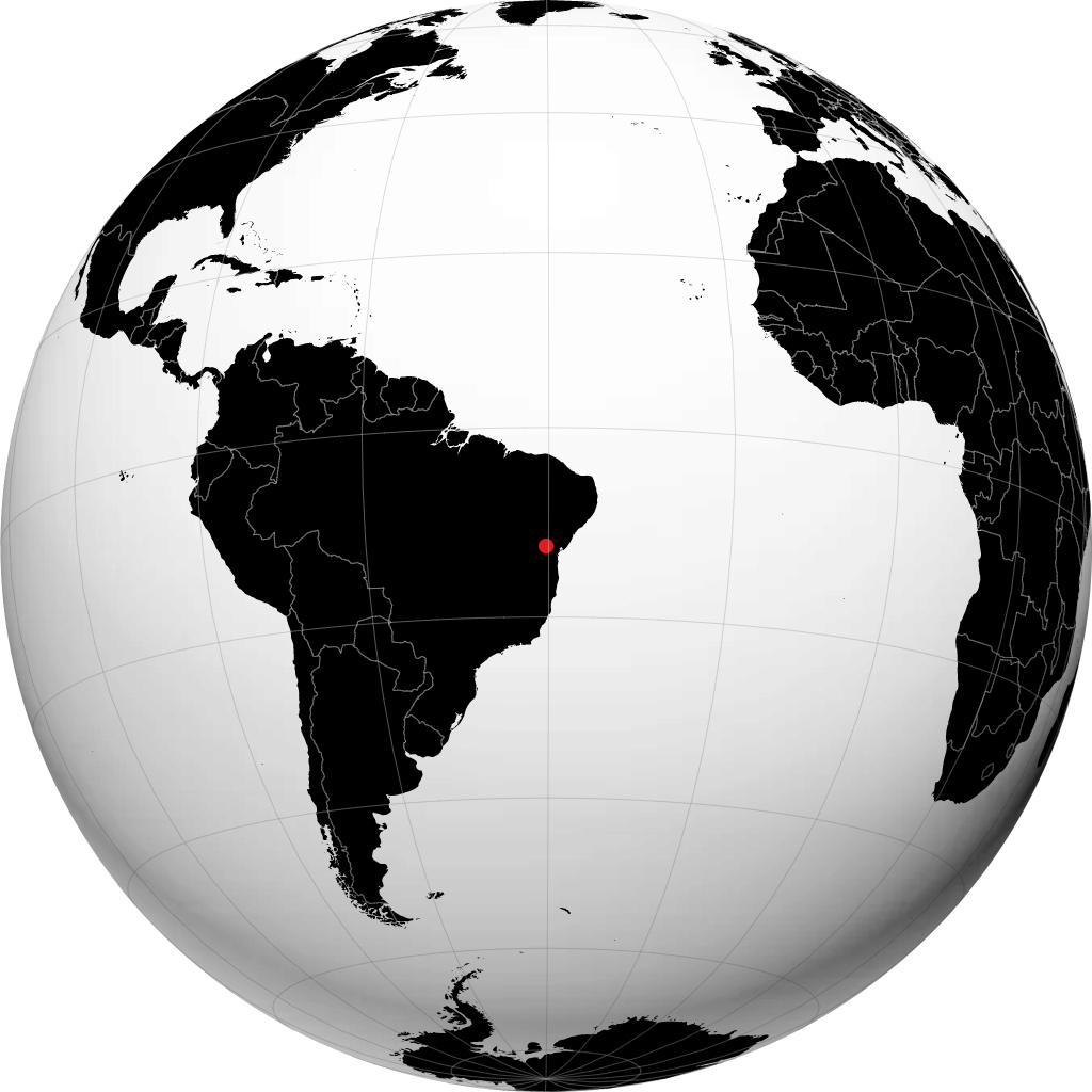 Itaberaba sur le globe