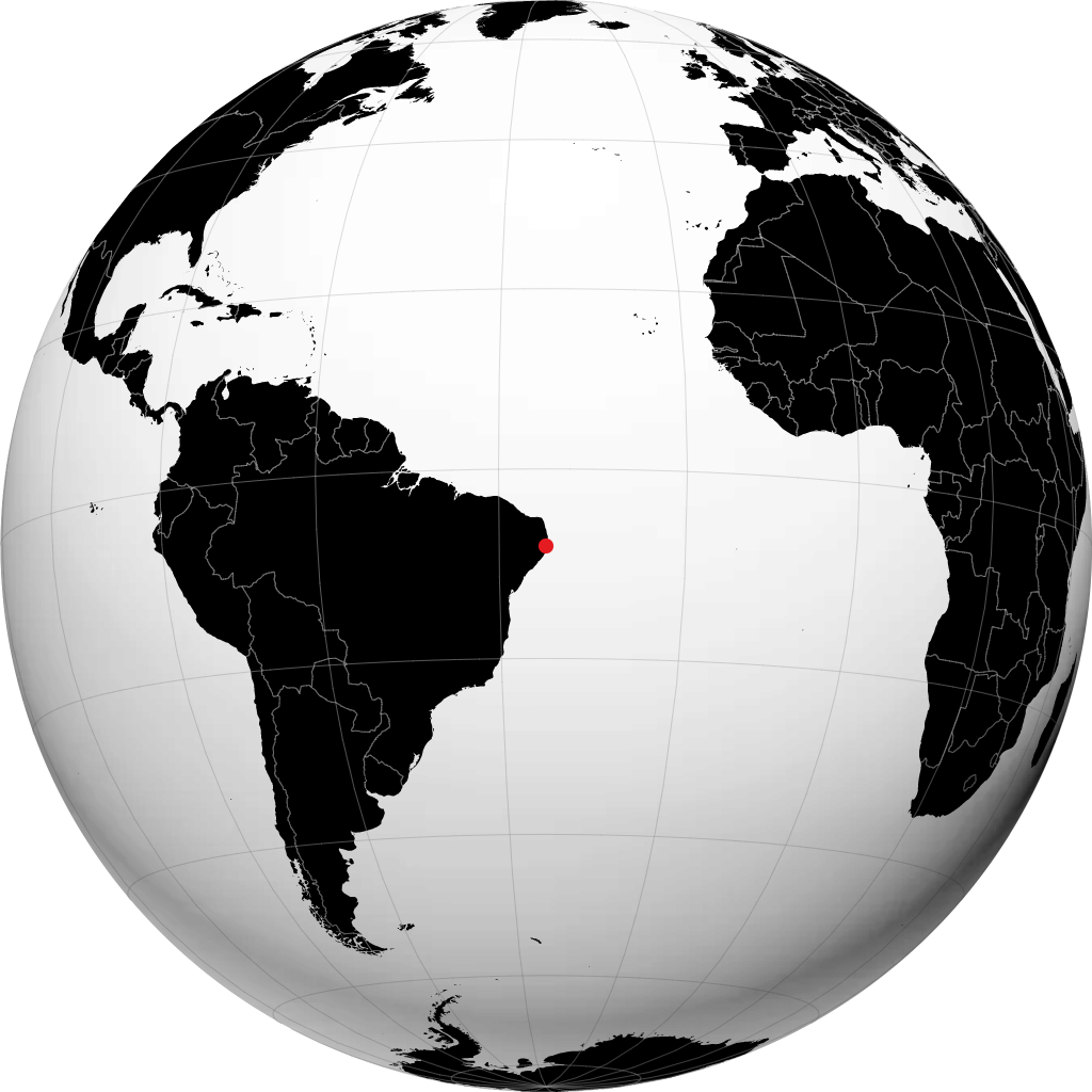 Jaboatão dos Guararapes sur le globe