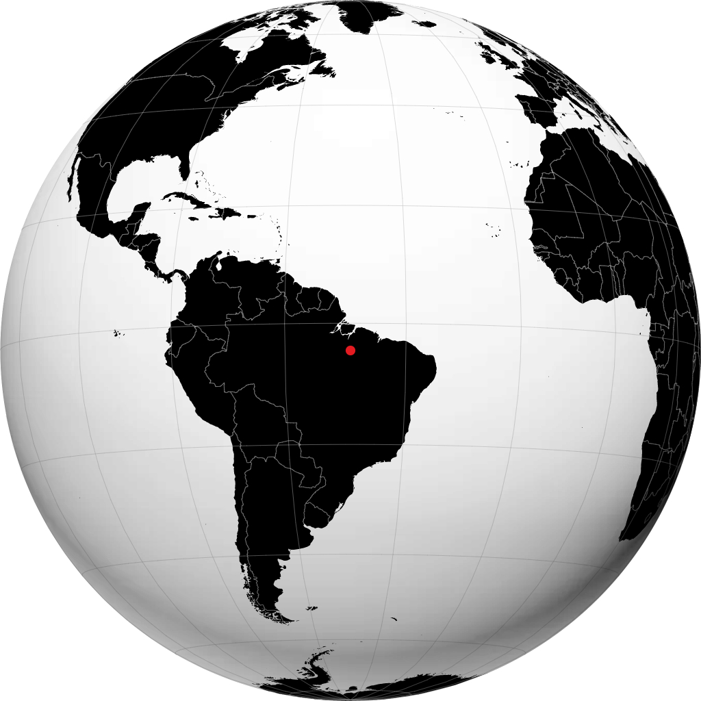 Jacundá sur le globe