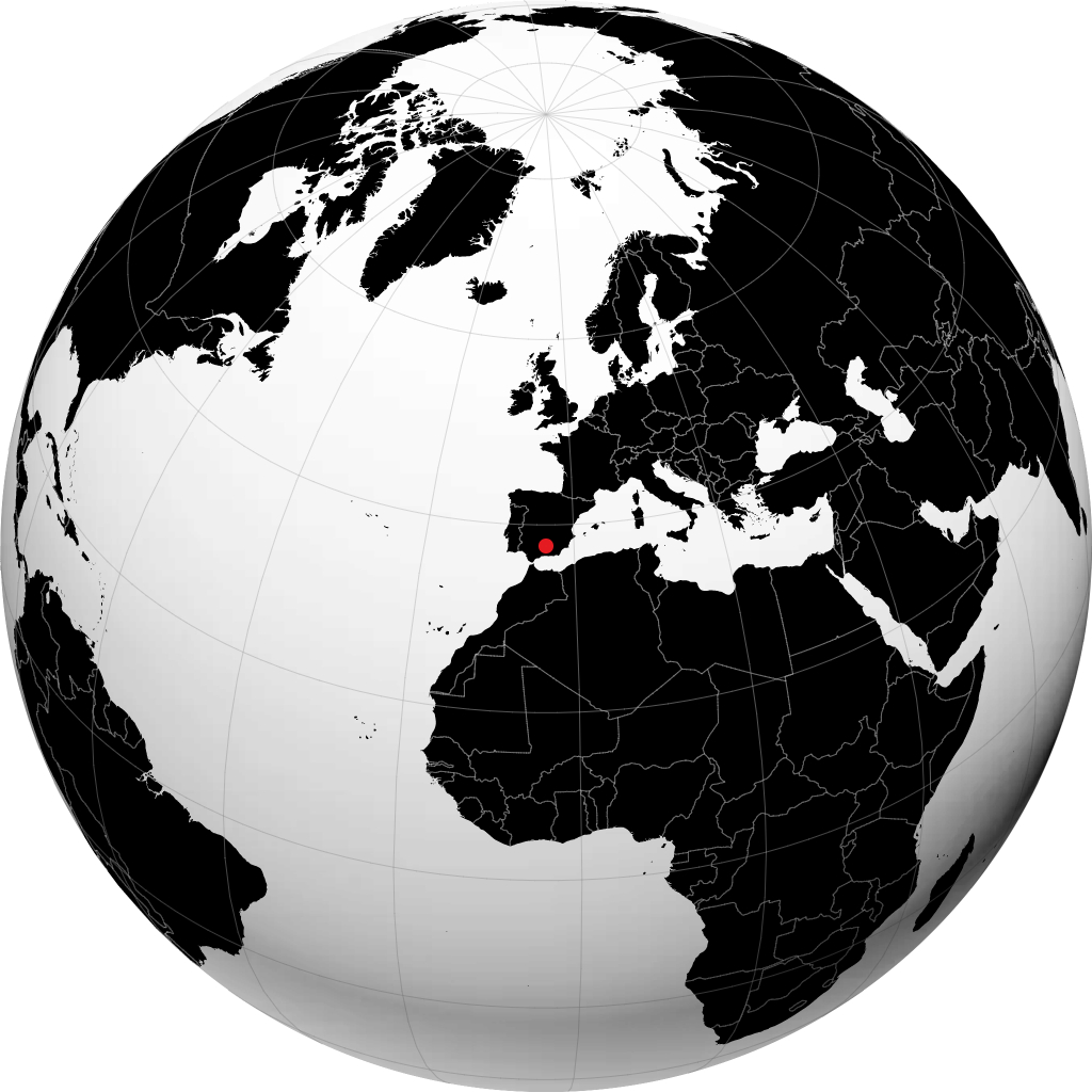 Jaén sur le globe