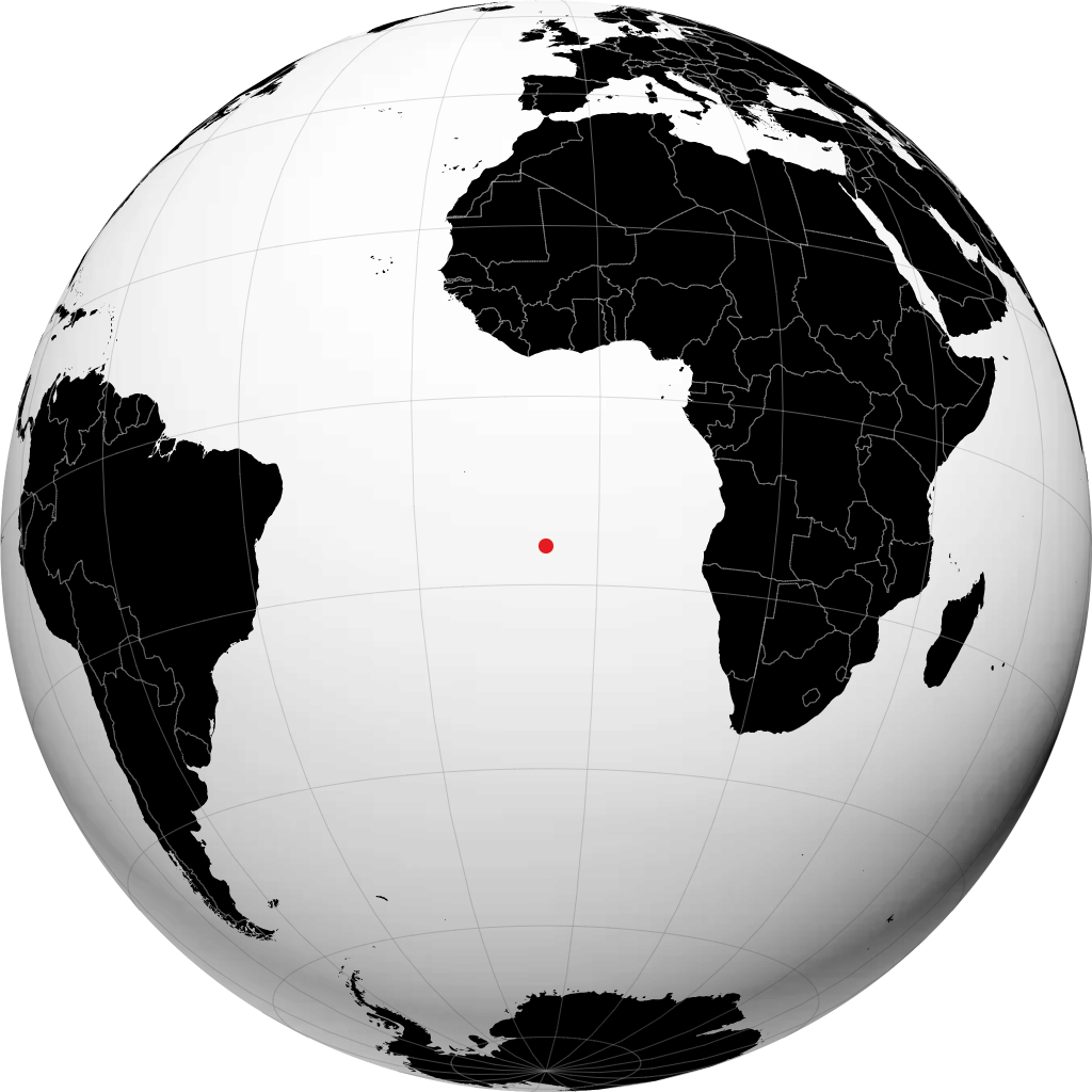 Jamestown sur le globe