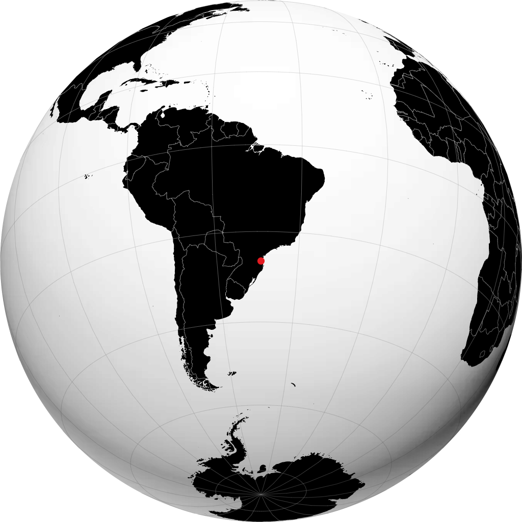 Jaraguá do Sul sur le globe