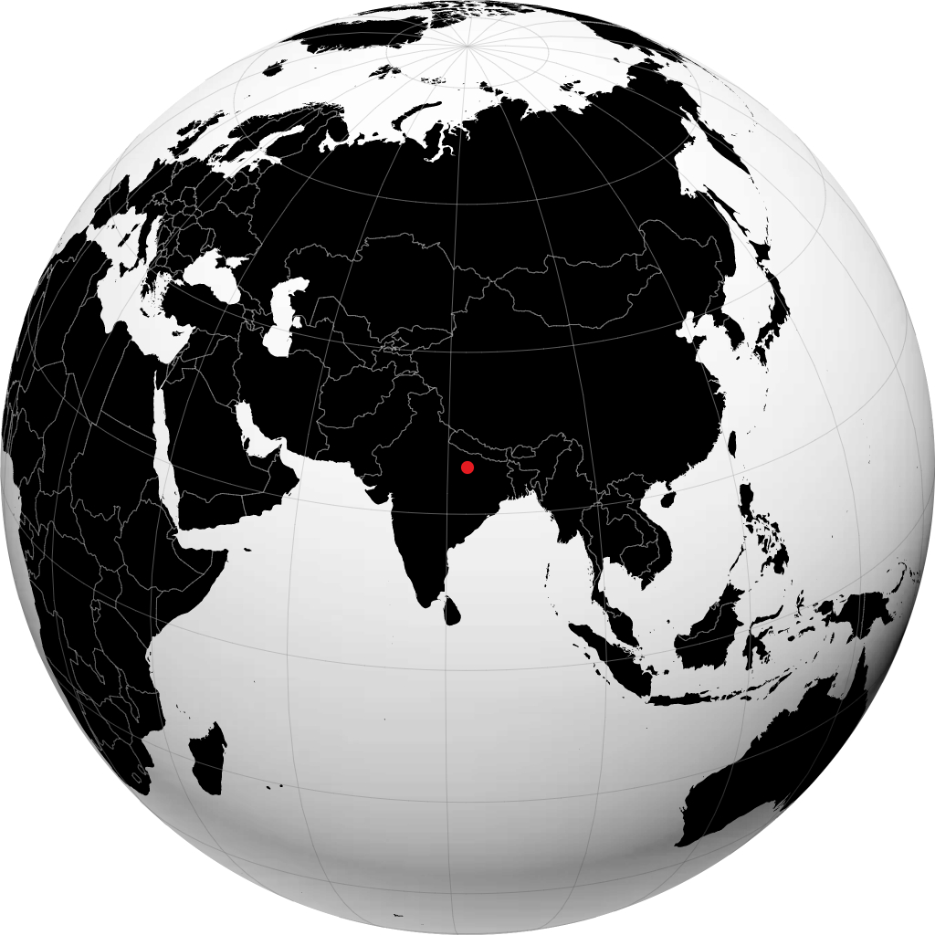 Jaunpur sur le globe