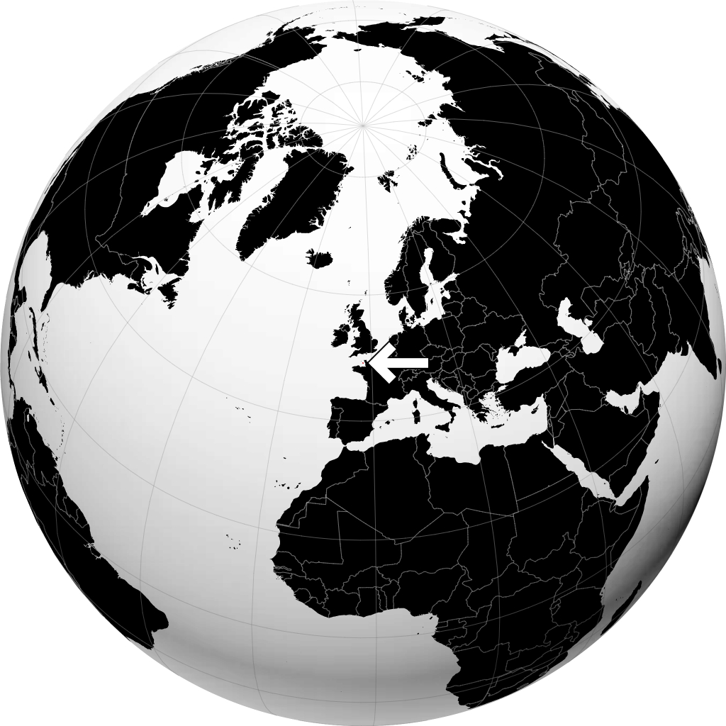 Jersey sur le globe