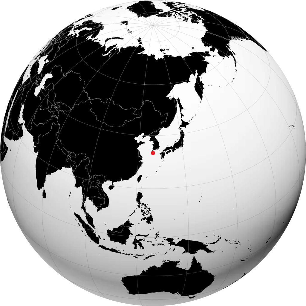 Jeju sur le globe