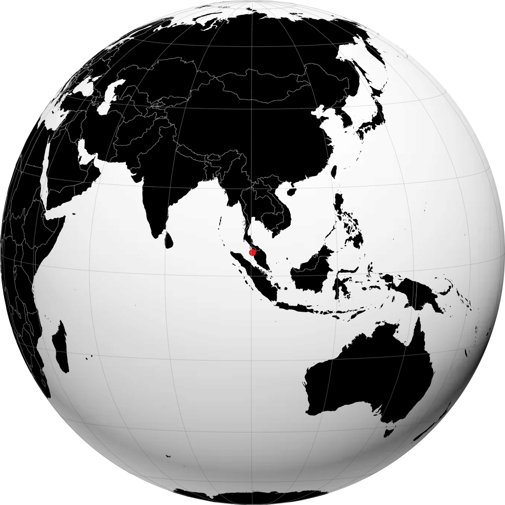 Jelutong sur le globe