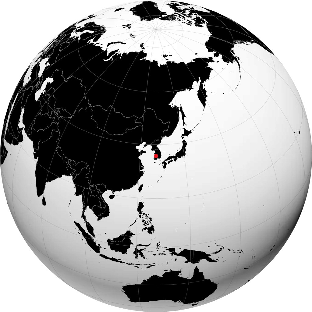 Jeonju sur le globe