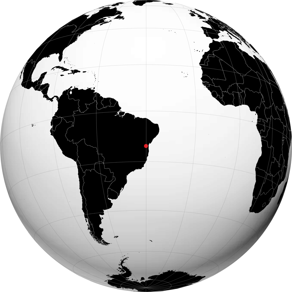 Jequié sur le globe