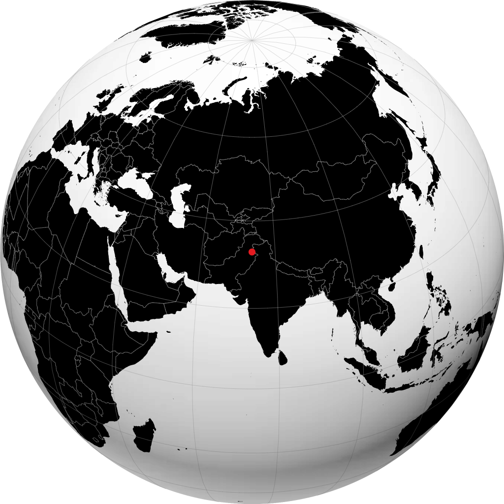 Jhelum sur le globe