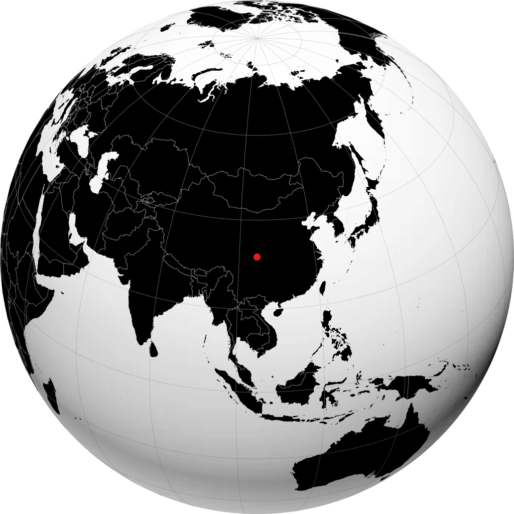 Jiangyou sur le globe