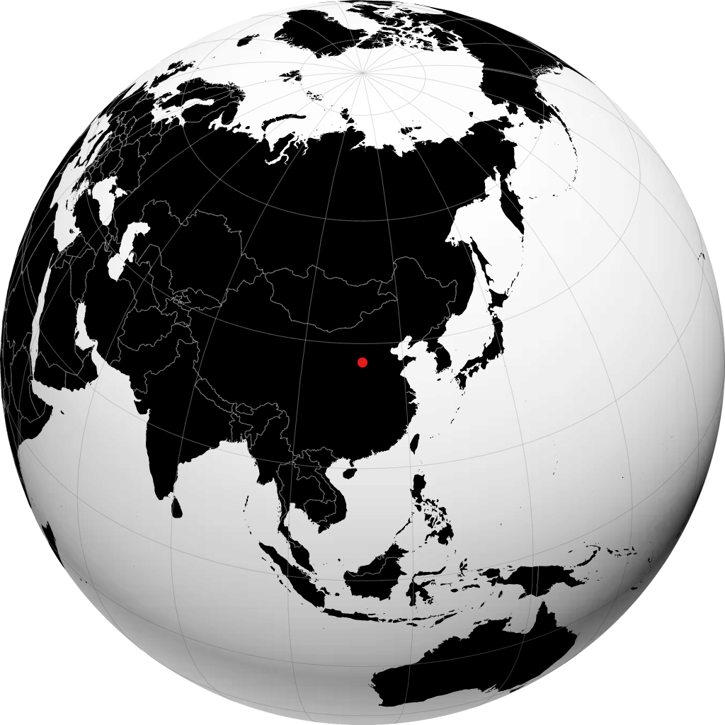 Jiexiu sur le globe
