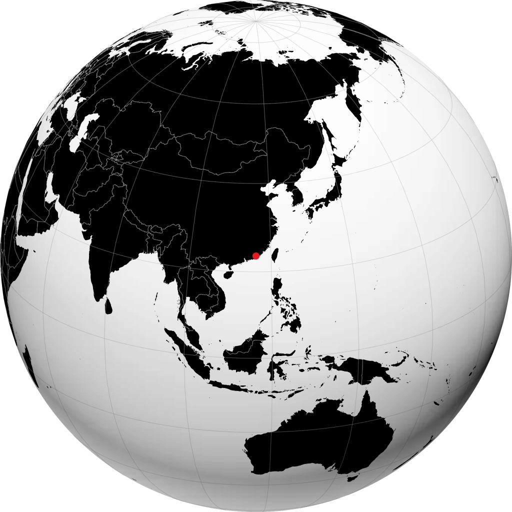 Jieyang sur le globe