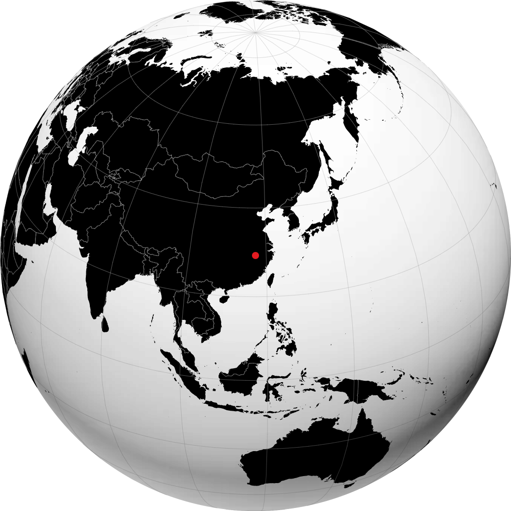 Jingdezhen sur le globe