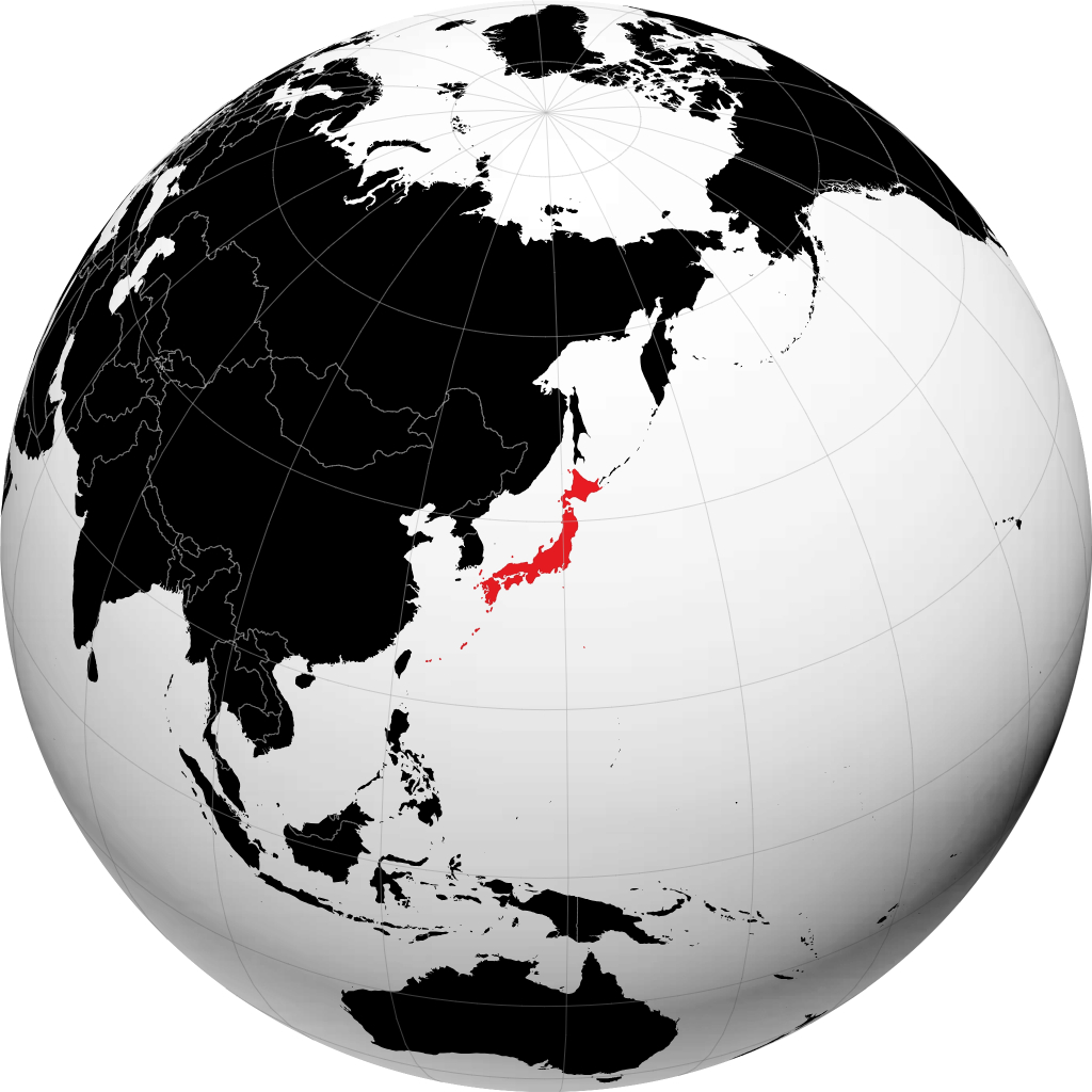 Japon sur le globe