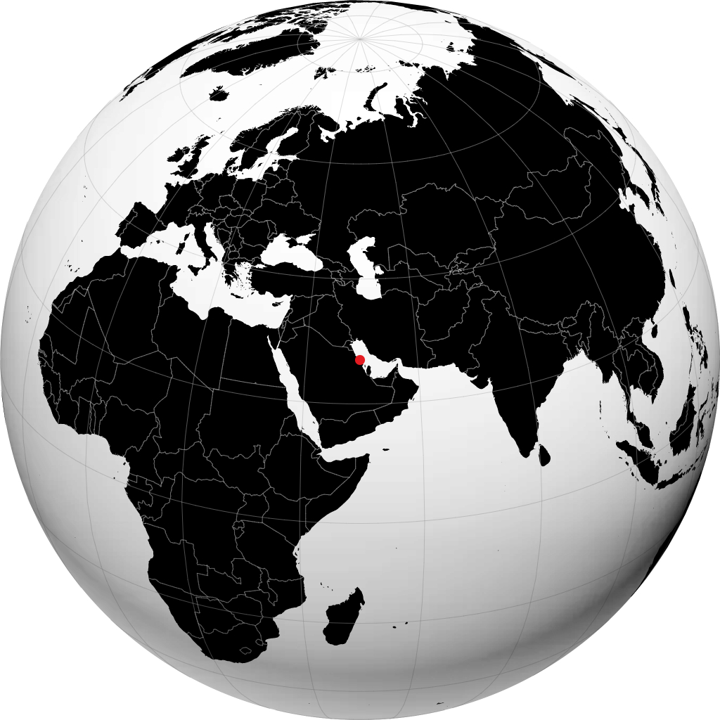 Jubail sur le globe