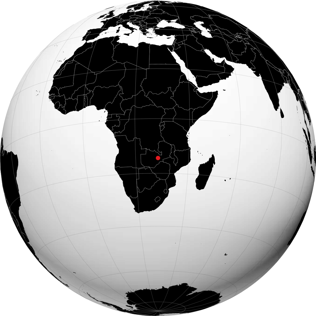 Kabwe sur le globe