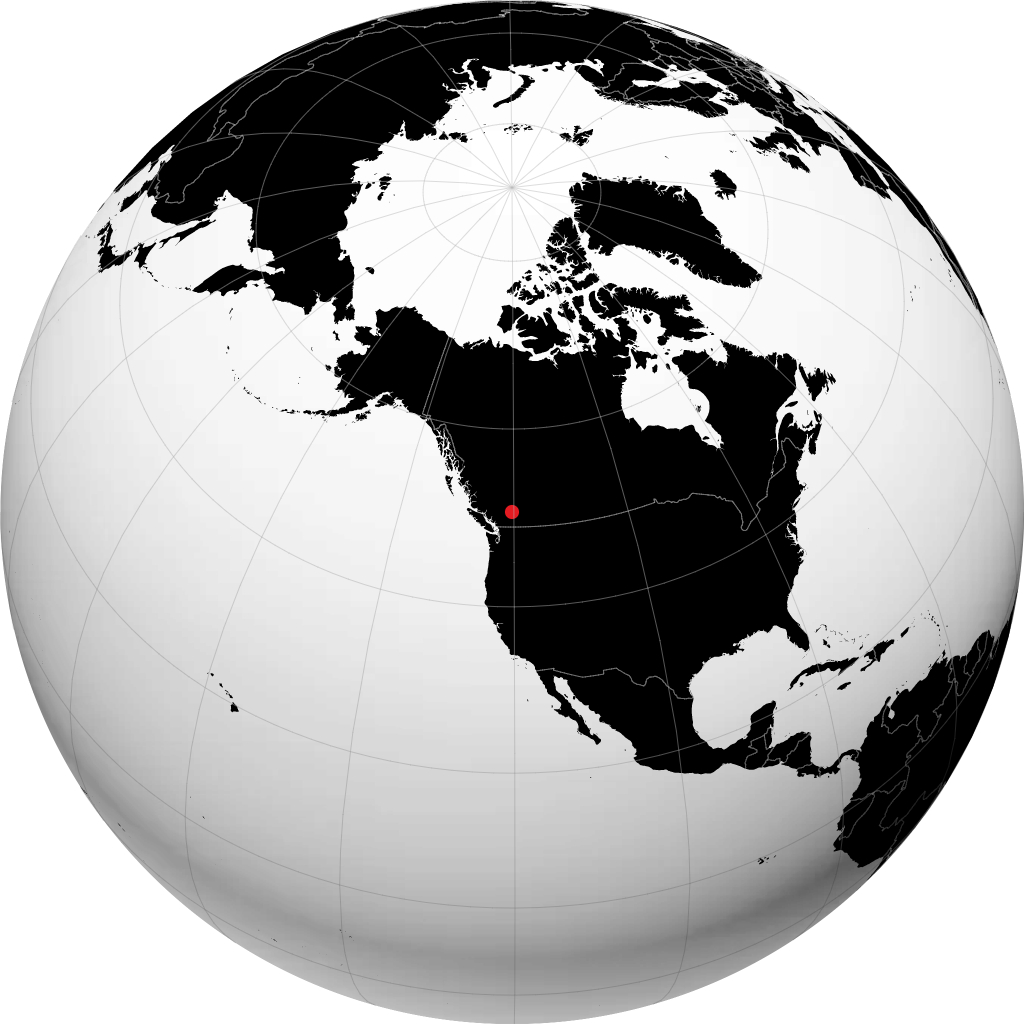 Kamloops sur le globe