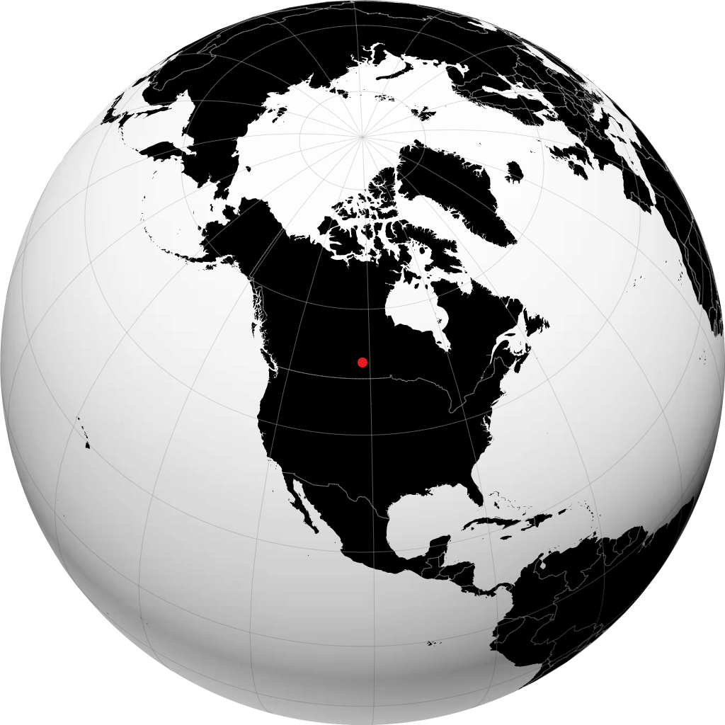 Kamsack sur le globe