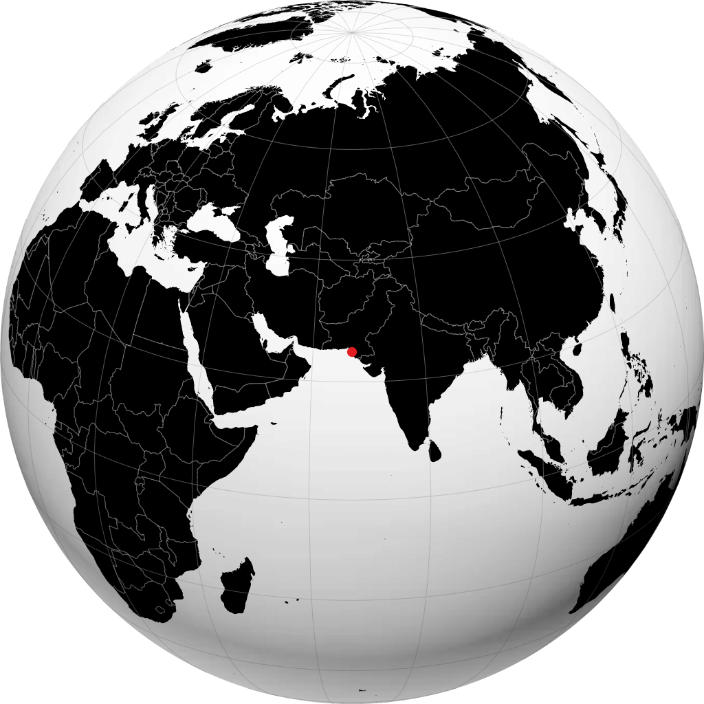 Karachi sur le globe