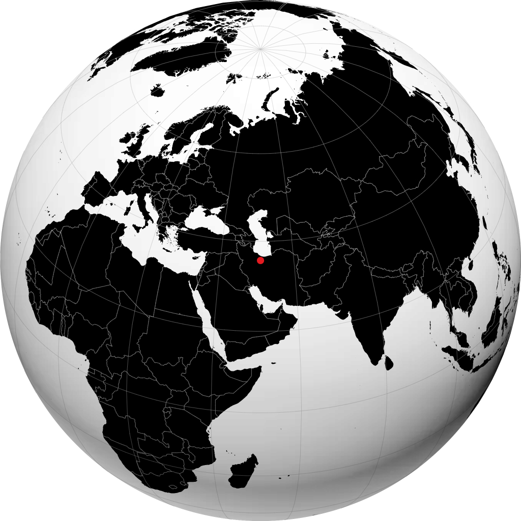Karaj sur le globe