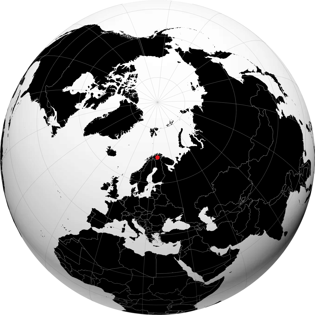 Karasjok sur le globe