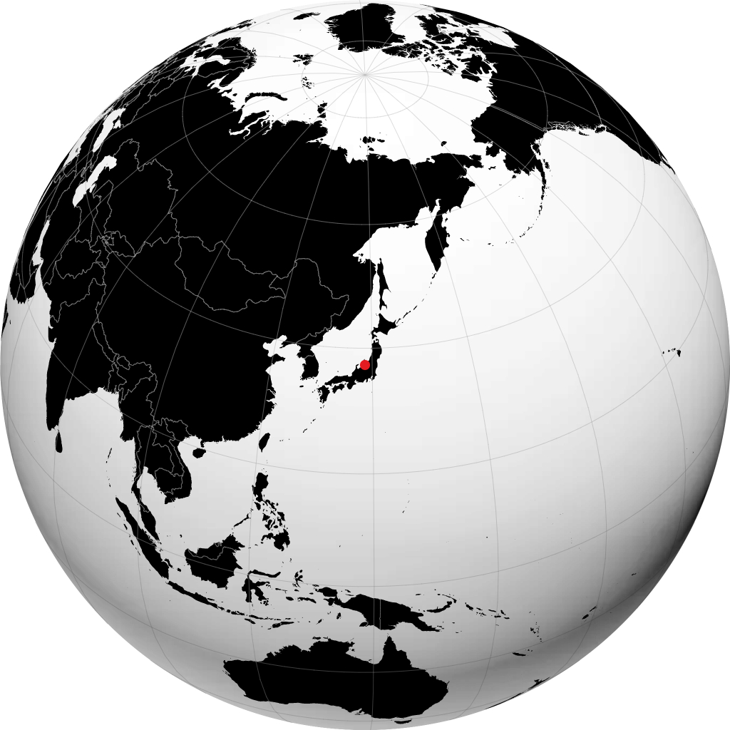 Kashiwazaki sur le globe