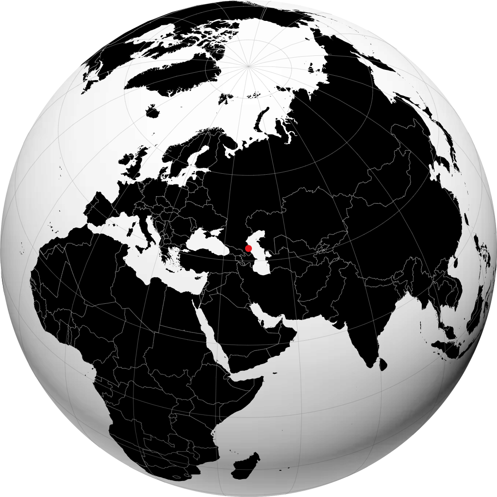 Kaspiysk sur le globe
