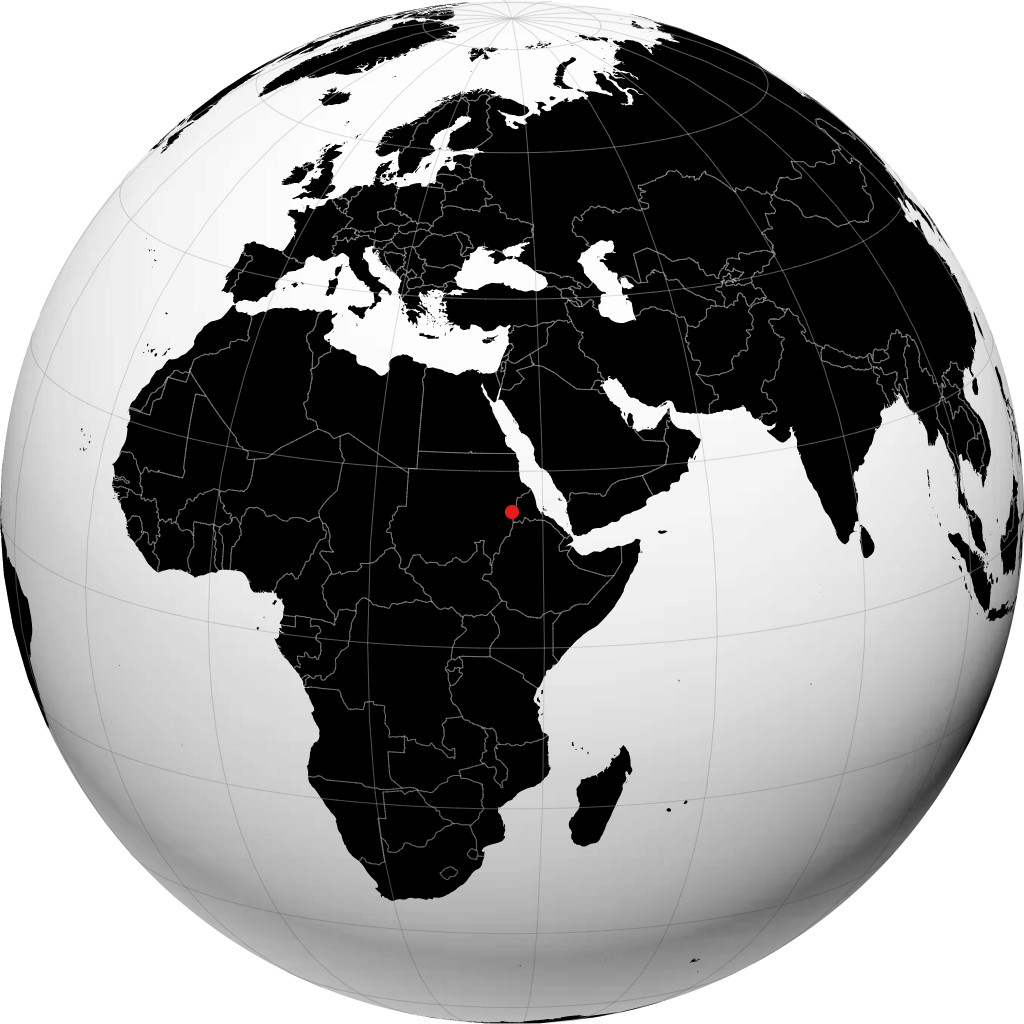 Kassala sur le globe