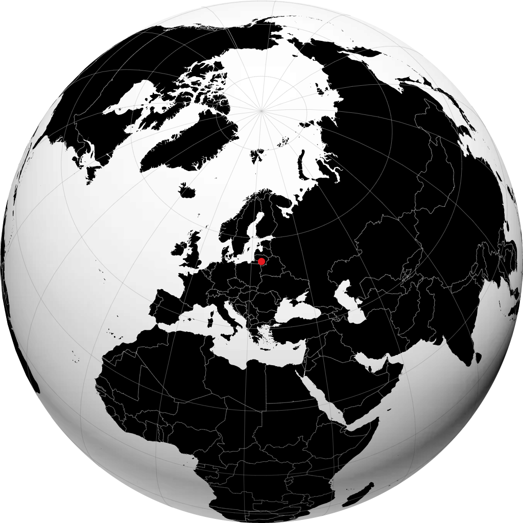 Kaunas sur le globe